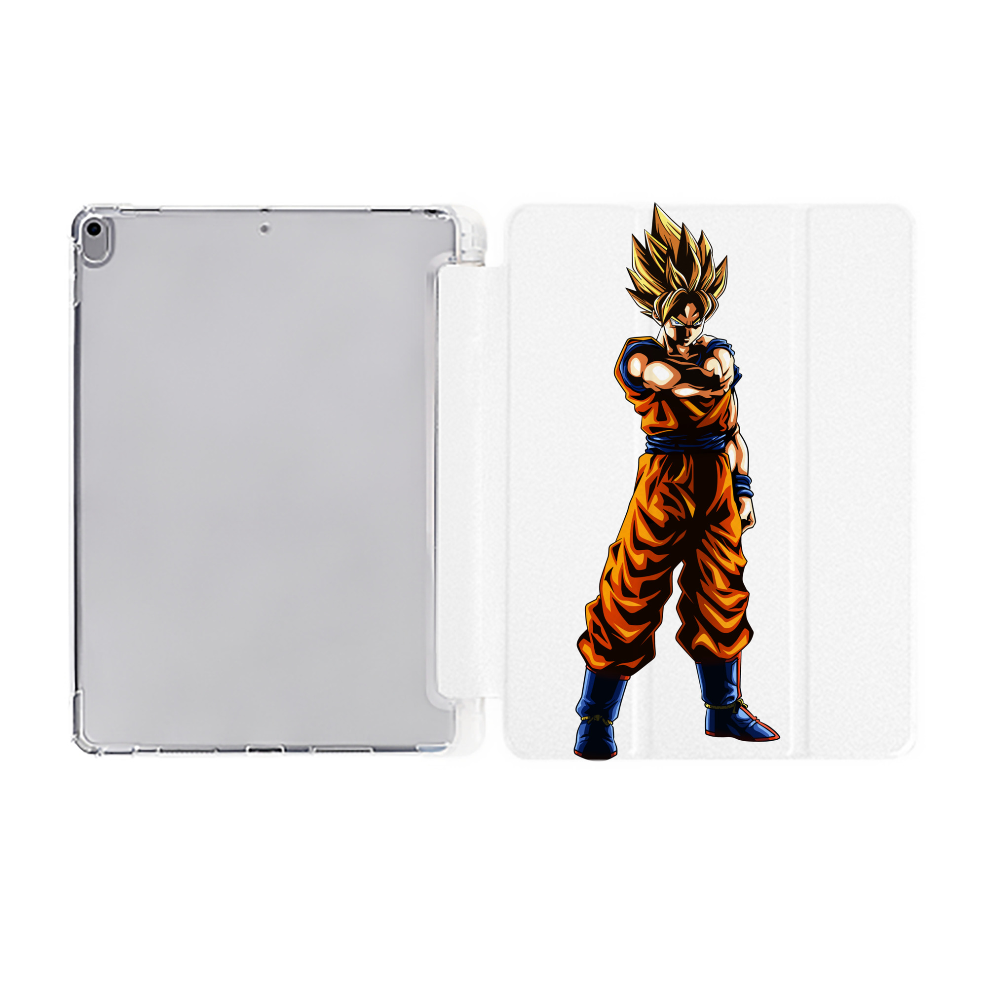 （画像用） ドラゴンボール 孫 悟飯（そんごはん）DRAGON BALL Son Gohan IPad ケース ペン収納付き 三つ折りスタンド PUレザー×シリコン 対応機種9.5/10.5/10.9インチ